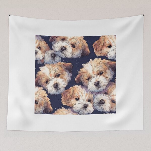 Item preview, Fluffy puppy pattern  designed and sold by SmileshareShop.