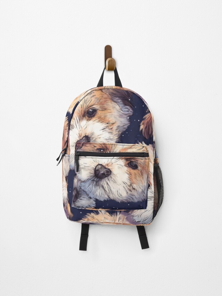 Thumbnail 1 of 3, Backpack, Fluffy puppy pattern  designed and sold by SmileshareShop.