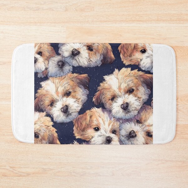 Item preview, Fluffy puppy pattern  designed and sold by SmileshareShop.