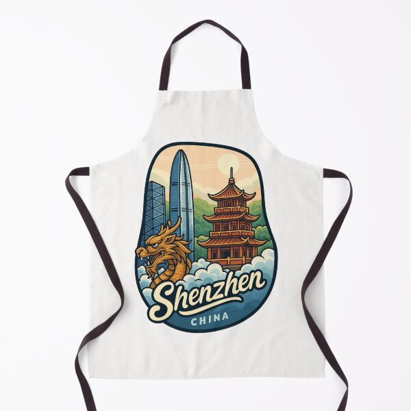 Item preview,  Shenzhen China with Dragon, Skyscrapers and Pagoda designed and sold by Places On Earth.