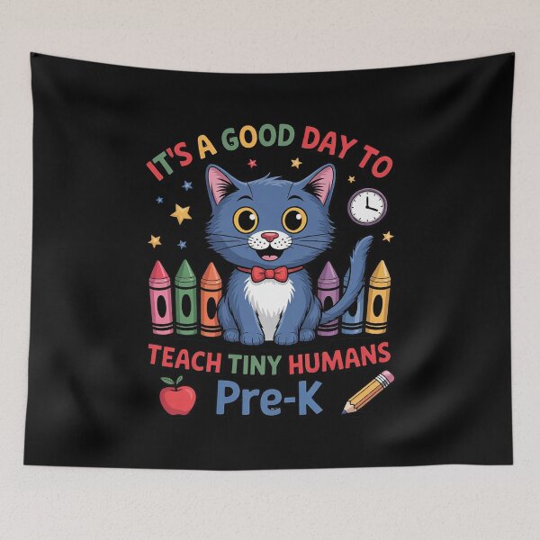 Item preview, It's A Good Day To Teach Tiny Humans Pre-K Cat Teacher Lover designed and sold by VerseFarm.