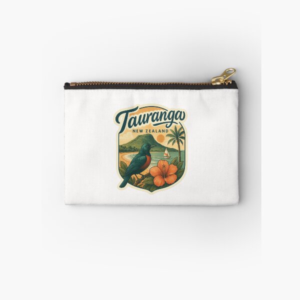 Item preview,  Tauranga New Zealand with Tui Bird and Mount Maunganui designed and sold by Places On Earth.