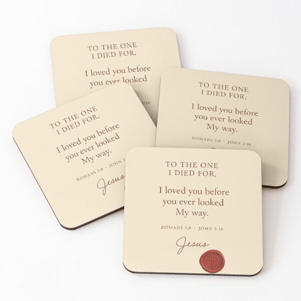 Item preview, To The One I Died For – Transparent Christian Love Letter from Jesus (Romans 5:8 + John 3:16) designed and sold by astersgraphics.