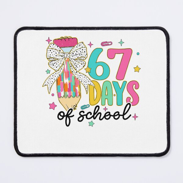 Item preview, Preppy I Survived 67 Days Of School Pencil Coquette Bow Girl designed and sold by pansak.
