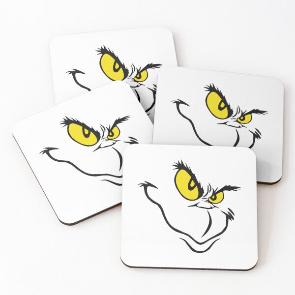 Item preview, Grinch Minimal Eyes Art – Creepy Cute Green Glow Illustration designed and sold by juniaheneili.
