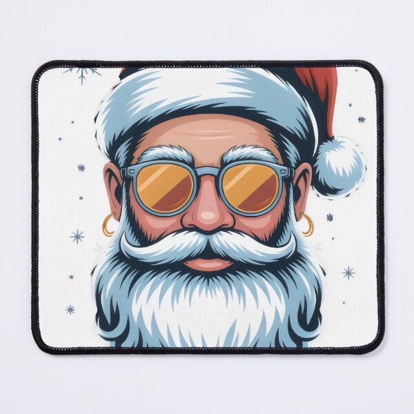 Item preview, Hipster Santa with Blue Beard & Sunglasses designed and sold by CrystalCove11.