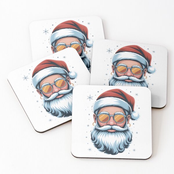 Item preview, Hipster Santa with Blue Beard & Sunglasses designed and sold by CrystalCove11.