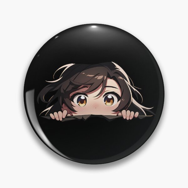 Item preview, Mizuhara Chizuru Rent A Girlfriend Anime Peeking Through Edge Chibi designed and sold by TorbenKuhano.