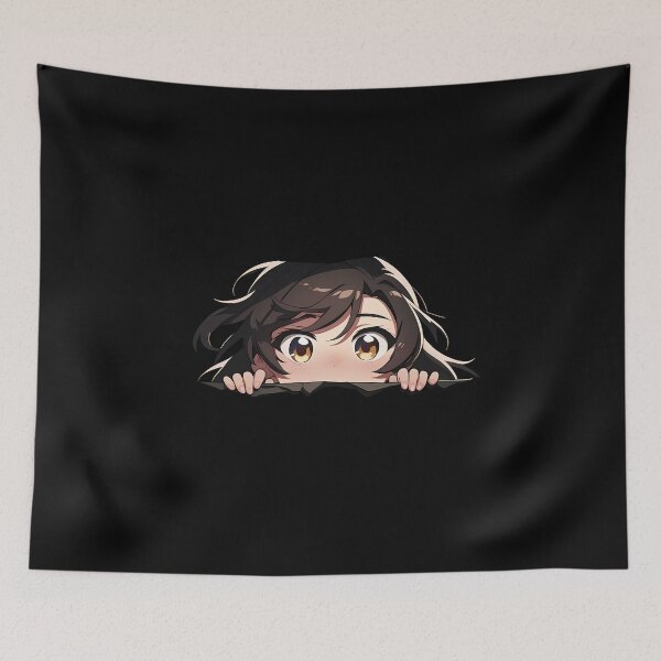 Item preview, Mizuhara Chizuru Rent A Girlfriend Anime Peeking Through Edge Chibi designed and sold by TorbenKuhano.