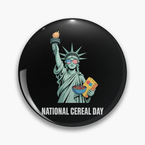 Item preview, US National Cereal Day Statue Of Liberty designed and sold by ValerieRodrigue.