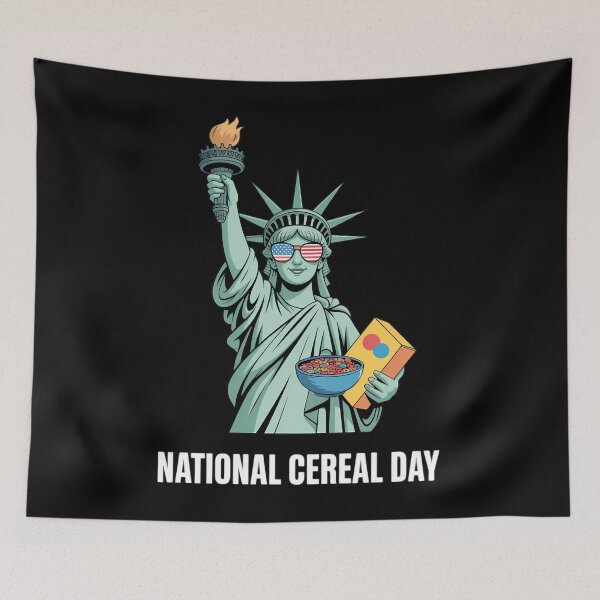 Item preview, US National Cereal Day Statue Of Liberty designed and sold by ValerieRodrigue.