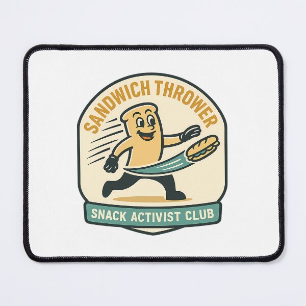 Item preview, Sandwich Thrower - Retro Protest Poster Parody designed and sold by auna-quade.