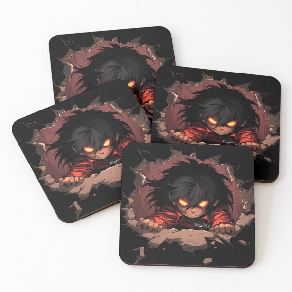 Item preview, Alucard Hellsing Anime Sinister Peeking Through Red Wall designed and sold by TorbenKuhano.