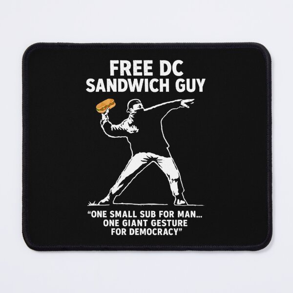 Item preview, Free Dc Sandwich Guy Political Protest Art Poster designed and sold by auna-quade.