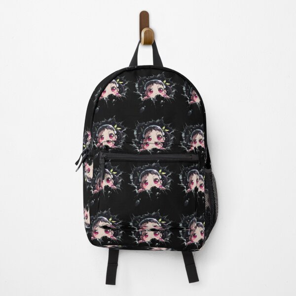Item preview, Mayoi Hachikuji Bakemonogatari Chibi Peeking Broken Asphalt Pink Eyes Cute Anime designed and sold by TorbenKuhano.