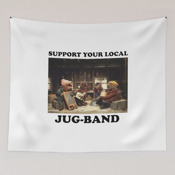 Item preview, Support Your Local Jug Band Christmas  designed and sold by PugPuppyLife.