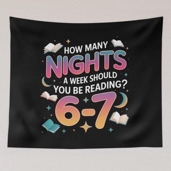 Item preview, How Many Nights A Week Should You Be Reading 6–7 Meme designed and sold by ValerieRodrigue.