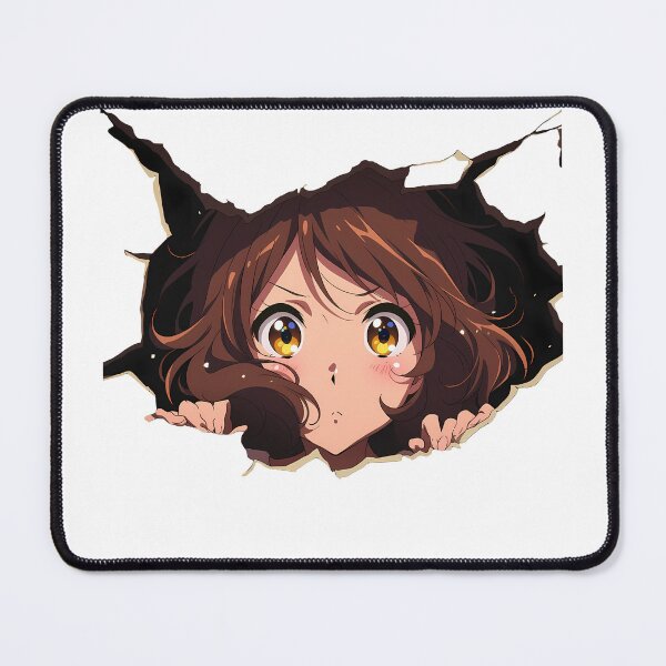 Item preview, Kumiko Oumae Sound Euphonium Hibike Euphonium Peeking Wall Crack Curious Eyes Anime designed and sold by TorbenKuhano.