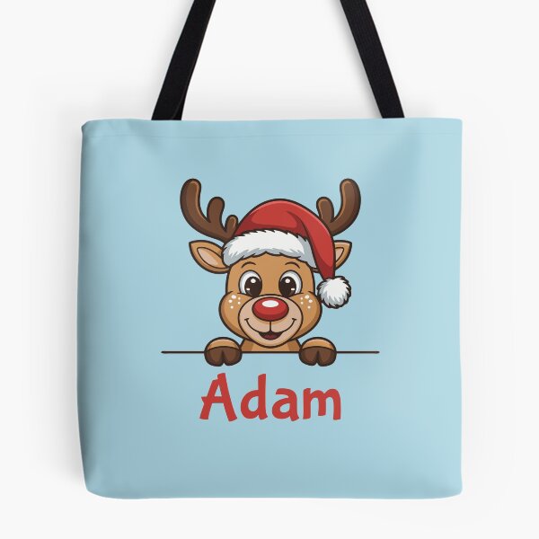 Artikelvorschau, Niedliche Weihnachtsrentier-Grafik mit Weihnachtsmannmütze | Personalisierte Geschenkidee für Weihnachten entworfen und verkauft von 89BLACK.