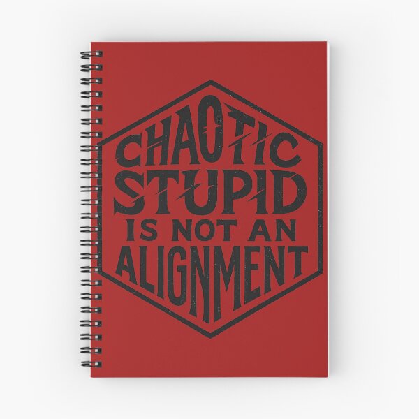 Item preview, Chaotic Stupid Is Not an Alignment - DnD Hexagon designed and sold by Nightarcade.