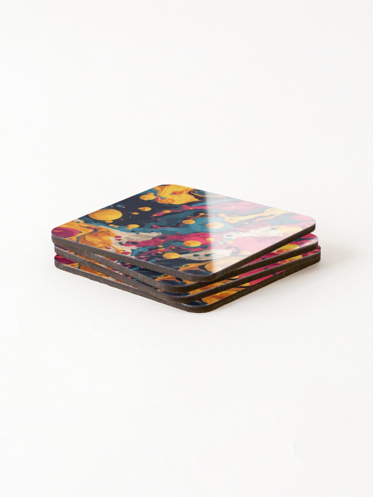 Thumbnail 4 of 5, Coasters (Set of 4), Abstract pattern bubble world designed and sold by SmileshareShop.
