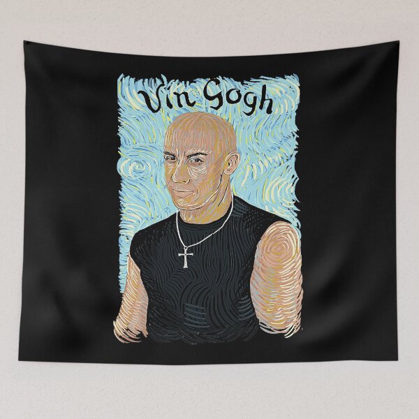 Item preview, Bald Actor Van Gogh Style Portrait designed and sold by AstridHubert.
