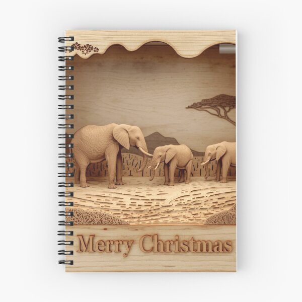Item preview, Layered Wood Elephant Diorama – Identity Warmth Christmas designed and sold by SavannaStrikes.