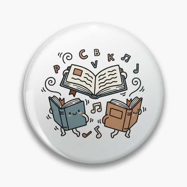 Item preview, Happy Dancing Books with Musical Notes and Letters designed and sold by zzz888.