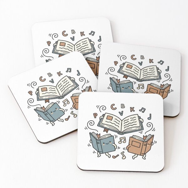 Item preview, Happy Dancing Books with Musical Notes and Letters designed and sold by zzz888.
