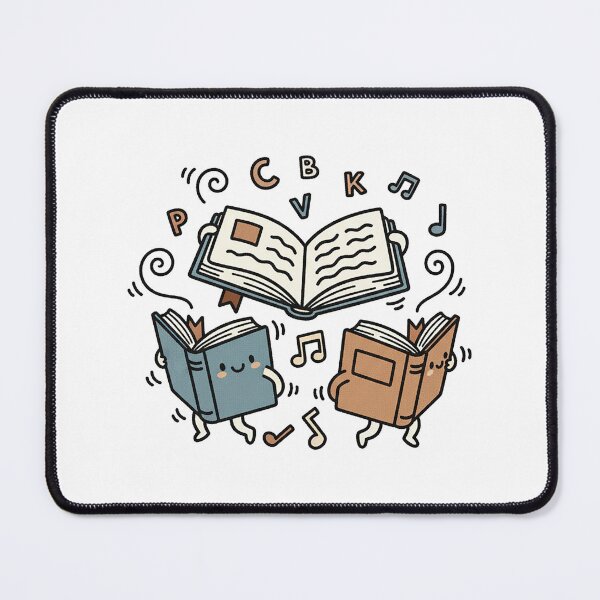 Item preview, Happy Dancing Books with Musical Notes and Letters designed and sold by zzz888.