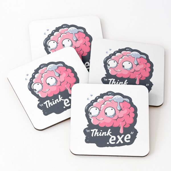 Item preview, Funny Brain Character — “Think.exe”  Design designed and sold by SleekLineSketches.