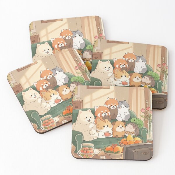 Item preview, Cozy Animal Movie Night designed and sold by sebastiansasha.