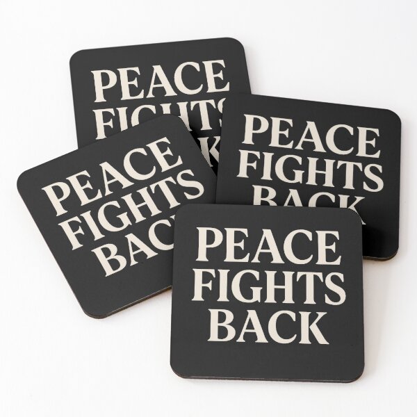 Item preview, Peace Fights Back – Minimalist Typography Sticker designed and sold by astersgraphics.