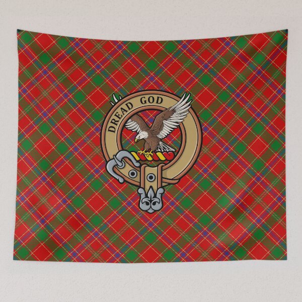 Artikelvorschau, Clan Munro Wappen über Tartan entworfen und verkauft von sifis.