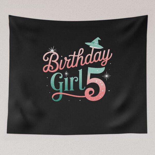 Item preview, 5Th Birthday Witch Pink And Green Birthday Girl 5 Year Old designed and sold by GaryPacheco6.
