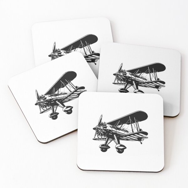 Item preview, Classic Vintage Biplane Monogram - Retro Propeller Airplane Illustration designed and sold by HBDStudio.