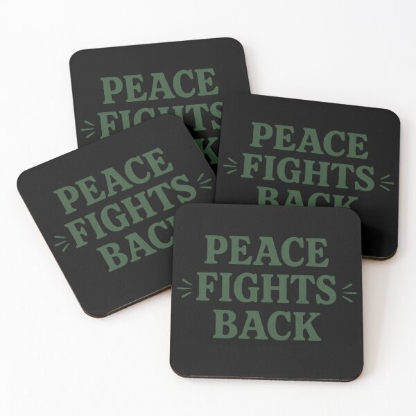 Item preview, Peace Fights Back – Green Minimalist Bold Serif Quote designed and sold by astersgraphics.