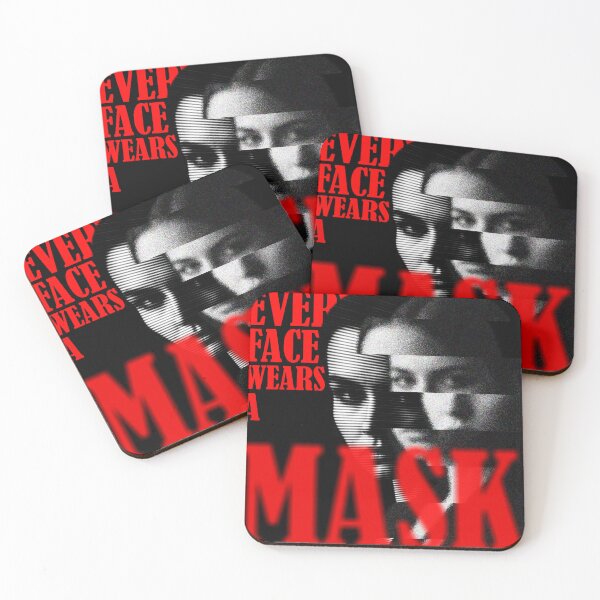 Item preview, Every Face Wears a Mask – Cinematic Emotional Portrait Design | Halftone Art | Aesthetic Poster Style designed and sold by nerrowlia.