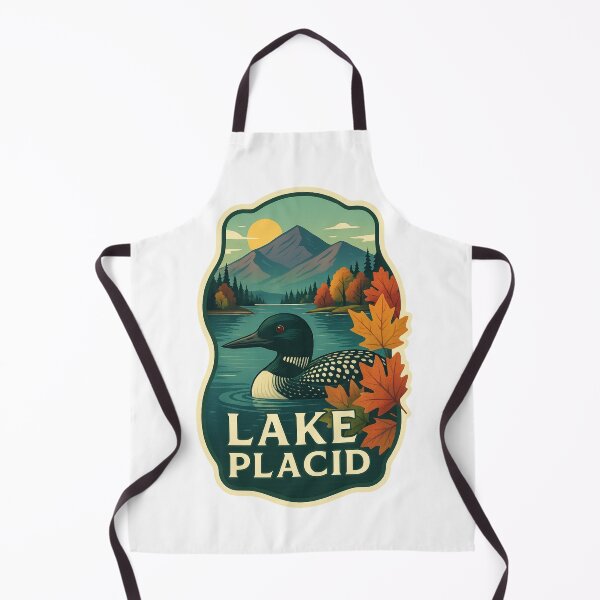 Item preview, Lake Placid with Loon and Adirondack Mountains designed and sold by Aryabek.