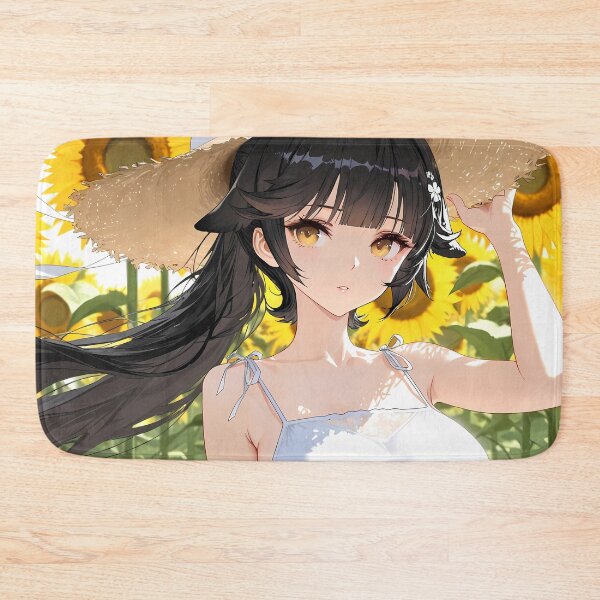Item preview, Azur Lane Anime Takao Holding Sunflowers while Smiling under Golden Summer Light designed and sold by TorbenKuhano.