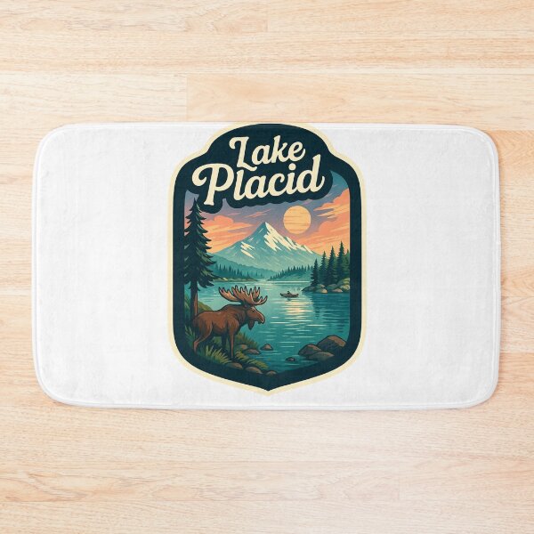 Item preview, Lake Placid Sunset with Moose and Adirondacks designed and sold by Aryabek.