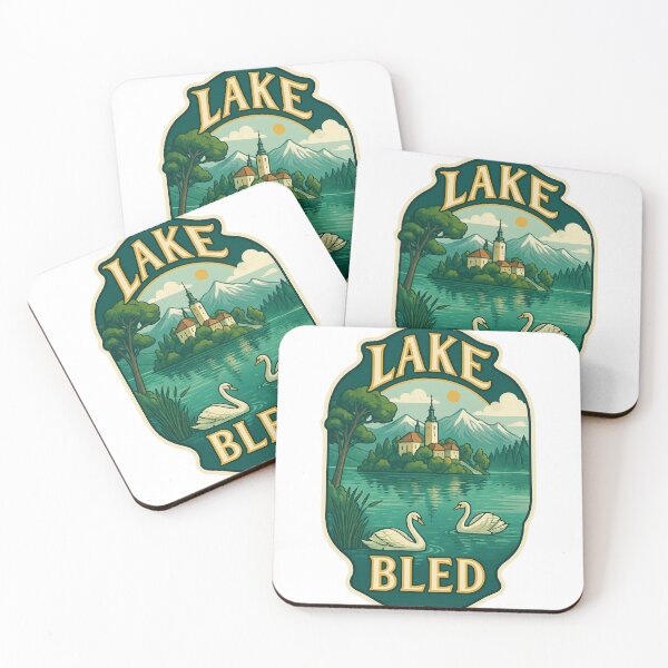 Item preview, Lake Bled with Swans and Bled Island designed and sold by Aryabek.