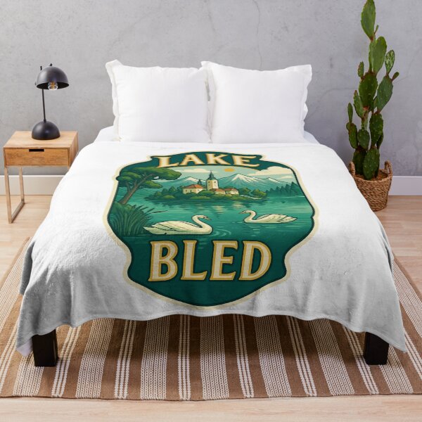 Item preview, Lake Bled with Swans and Bled Island designed and sold by Aryabek.