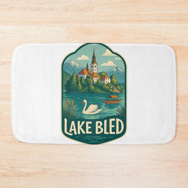 Item preview, Lake Bled with Swan and Church of the Assumption designed and sold by Aryabek.