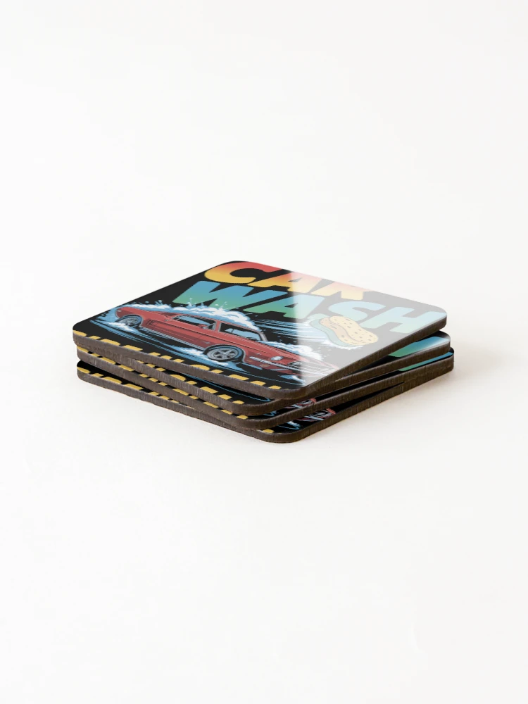 Thumbnail 4 of 5, Coasters (Set of 4), Car Wash Ride In Clean designed and sold by TorjeARTStore.