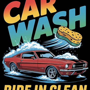 Artwork thumbnail, Car Wash Ride In Clean by TorjeARTStore