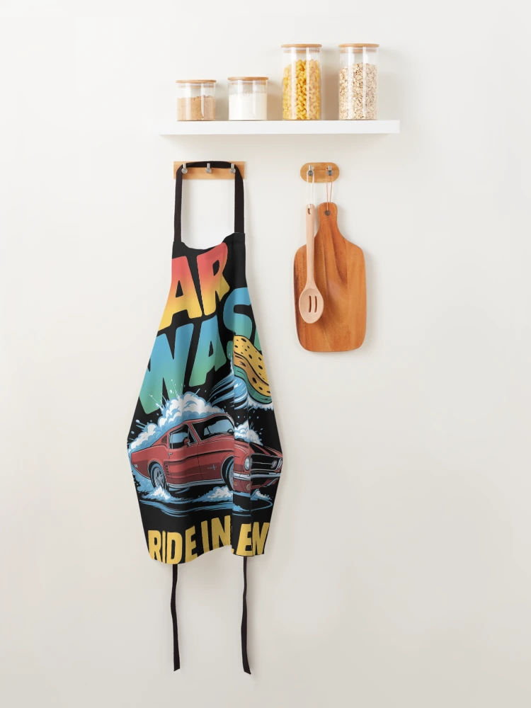 Thumbnail 4 of 6, Apron, Car Wash Ride In Clean designed and sold by TorjeARTStore.