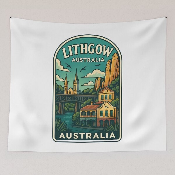 Item preview, Lithgow Valley with Cathedral, Bridge, and Cliffs designed and sold by Aryabek.