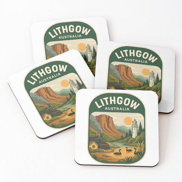 Item preview, Lithgow Mountains with Steam Train and Lighthouse designed and sold by Aryabek.