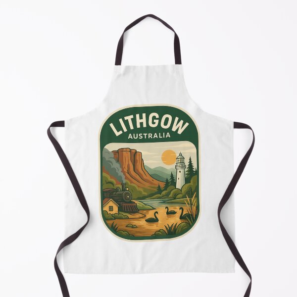 Item preview, Lithgow Mountains with Steam Train and Lighthouse designed and sold by Aryabek.